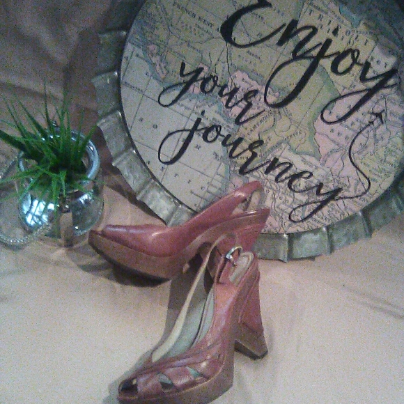 Y2k Miss sixty peep toe wooden clogs - Picture 2 of 4